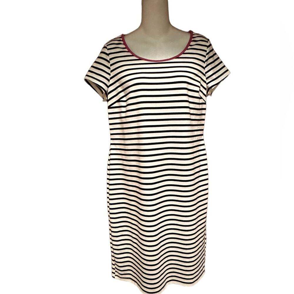A Pea in the Pod Women’s Small Maternity Striped Short Sleeve T Shirt Dress